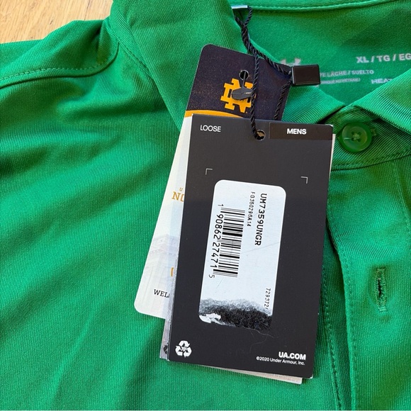 NEW Notre Dame Fighting Irish Under Armour HeatGear Polo Golf Shirt XL - Picture 3 of 7